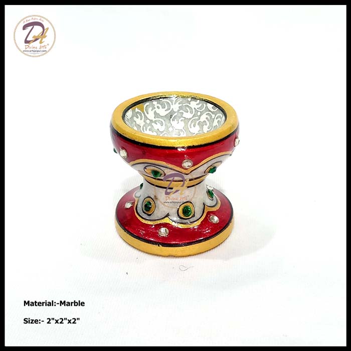 Marble Meenakari Deepak Diya
